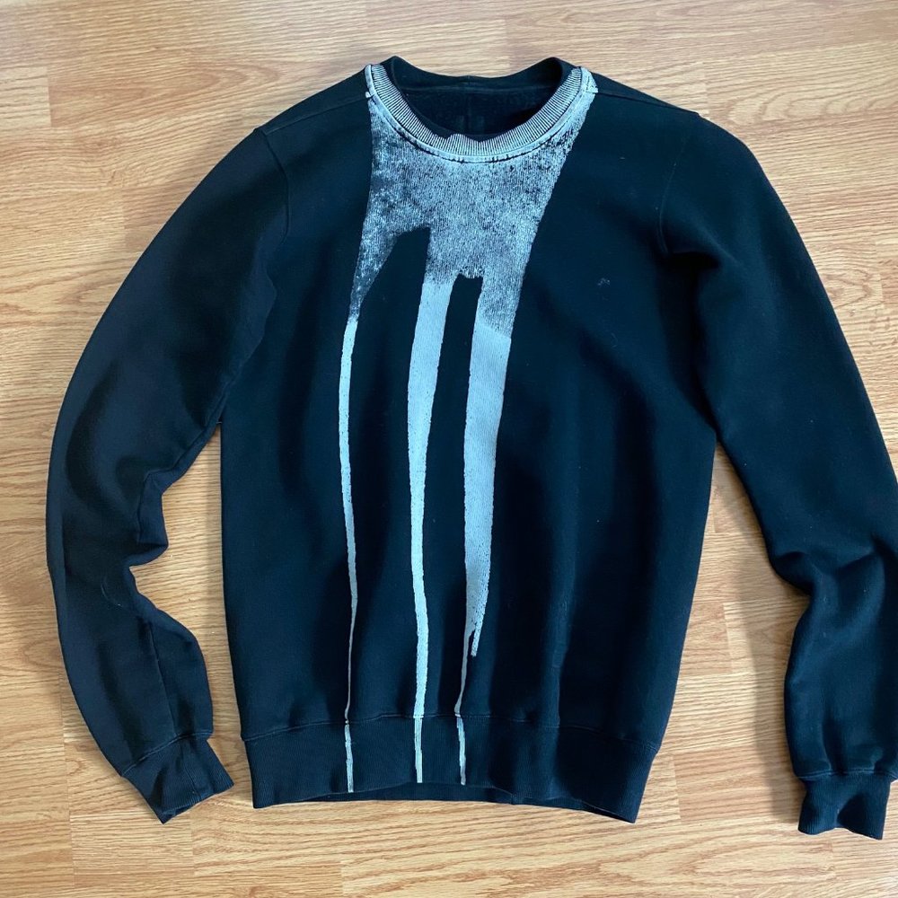 Rick Owens Black Bleach Vomit Sweater XS (Women's S)